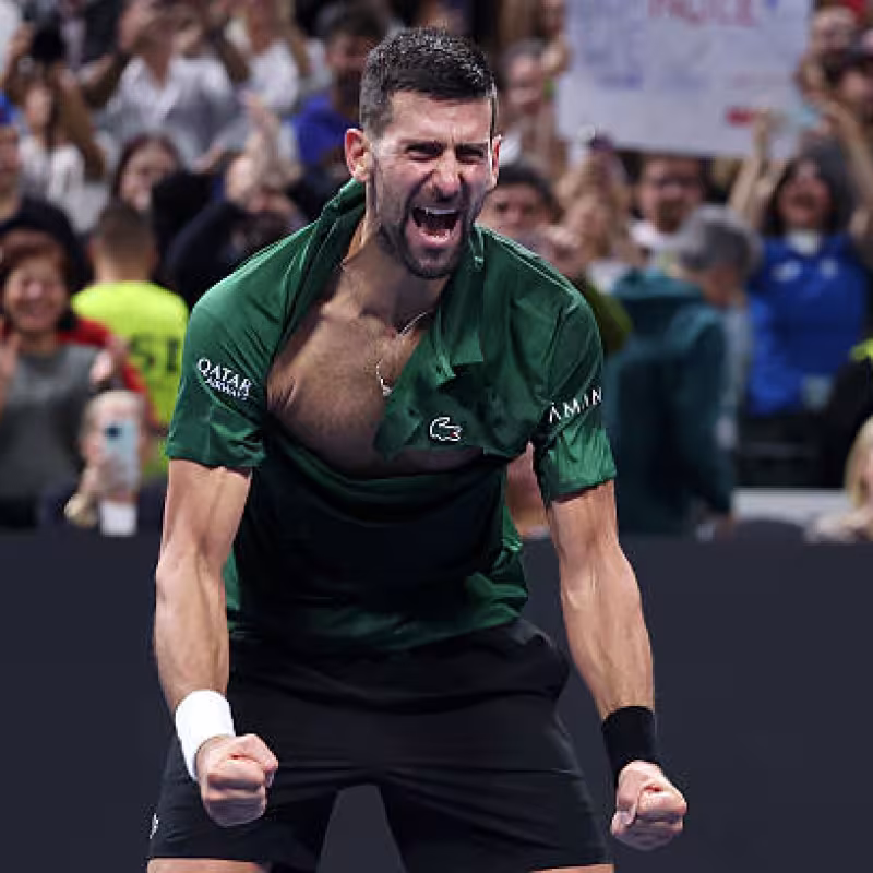 Novak Djokovic at the ATP Athens 2025. Photo: Getty