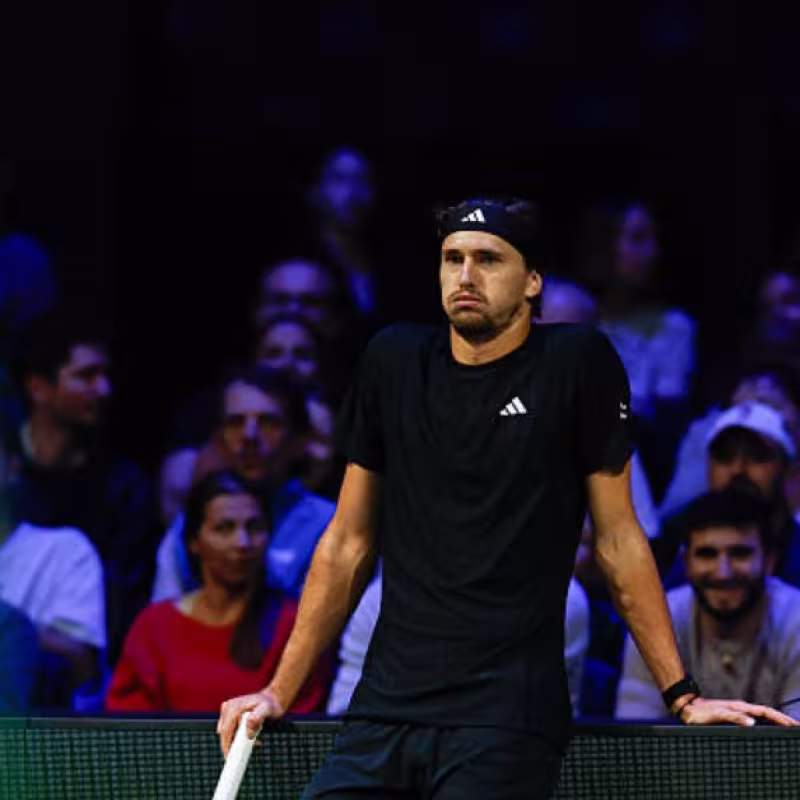Alexander Zverev at the Rolex ATP Paris Masters 2025. Photo: Getty