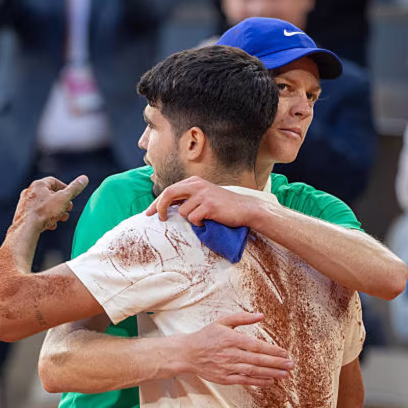 Sinner and Alcaraz, after the Roland Garros final. Will it be the best match of the year? Source: Getty