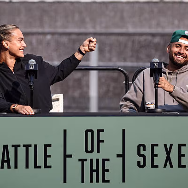 Sabalenka, on Kyrgios: "He is one of the most talented and unpredictable players." Photo: Getty