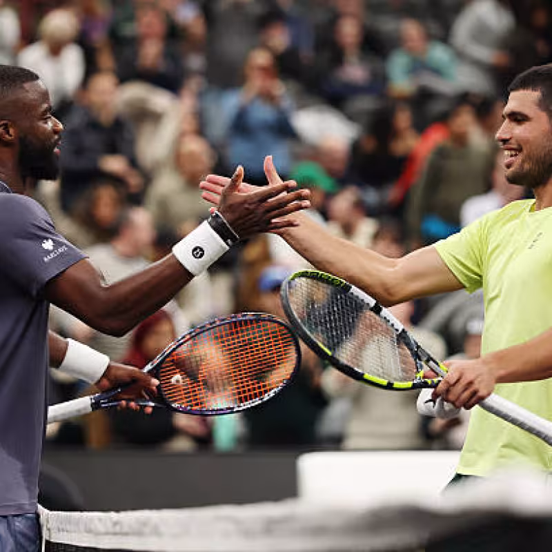 Carlos Alcaraz, exhibition match against Tiafoe. Photo. gettyimages