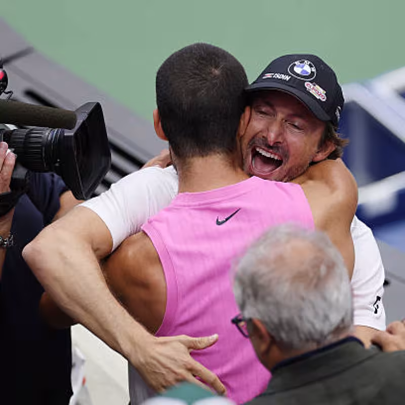 "We know how much Carlos Alcaraz owes to Juan Carlos Ferrero." Photo: Getty