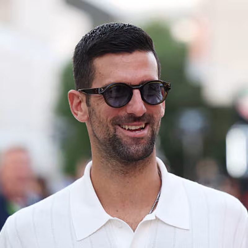 Novak Djokovic, present at the Lusail Circuit for Formula One. Source: Getty