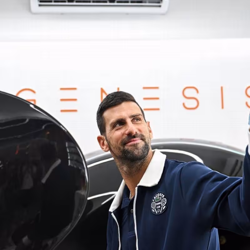 Novak Djokovic at the launch of Regenesis.