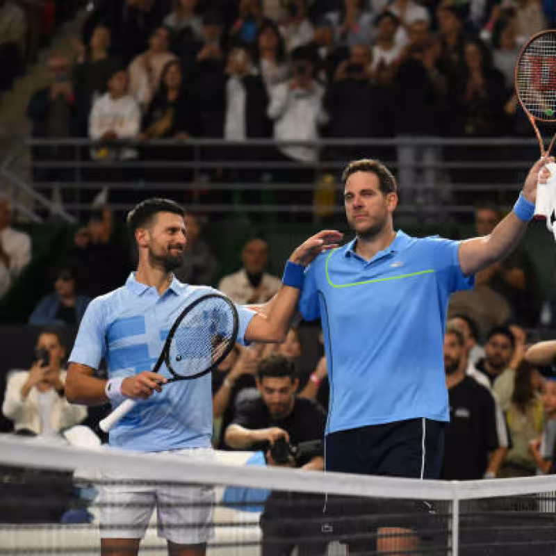 Djokovic spoke in the middle of an interview with Del Potro: "I love you very much, friend". Photo: Getty Images
