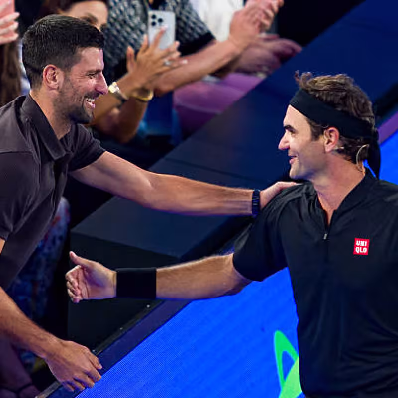 Djokovic, on Federer's return: "It was a pleasure to watch his live tennis, he is the most talented and elegant player of all time." Photo: Gettyimages