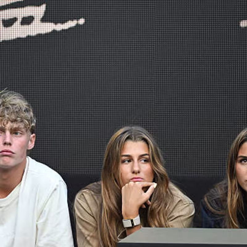 Kokkinakis jokes about Hewitt's son's penchant and Federer's daughters. Photo: Gettyimages