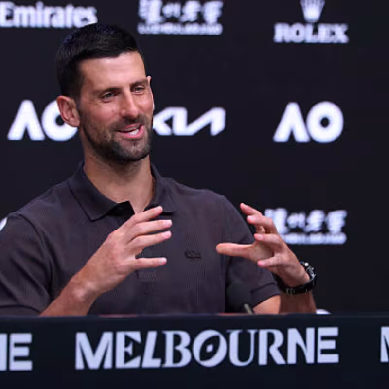 Novak Djokovic pursues a new title in Melbourne. Source: Getty