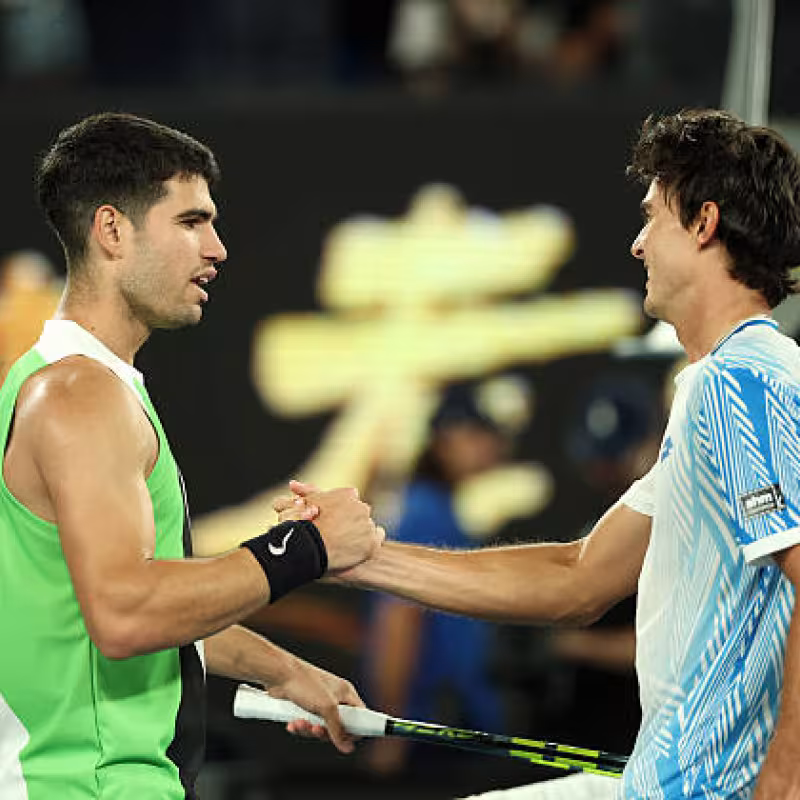 Walton surrenders to Alcaraz: "He is a tennis player different from the rest, it has been very fun to play with him." Photo: Getty Images