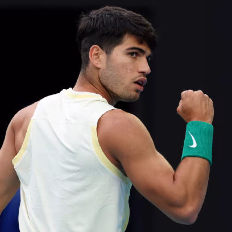 Carlos Alcaraz continues his preparation for the Australian Open. Source: Getty