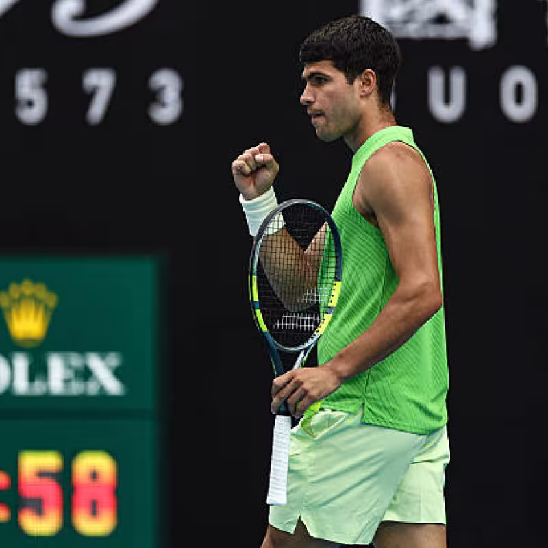 Alcaraz, fifth Grand Slam set. Photo: gettyimages