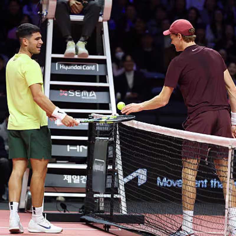 Alcaraz remembers his first match with Sinner: "We have the same styles." Photo: Getty