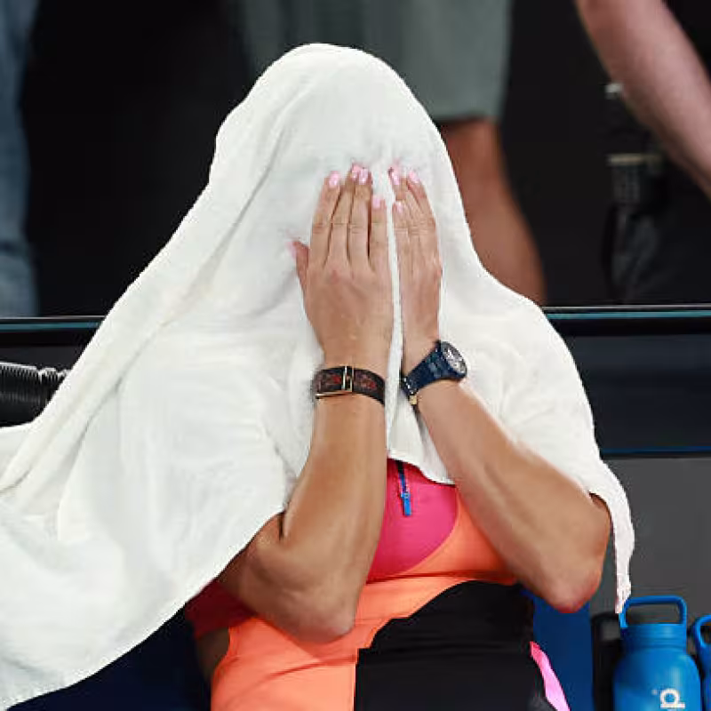 Sabalenka: "I am very upset with myself, I did my best." Photo: Getty