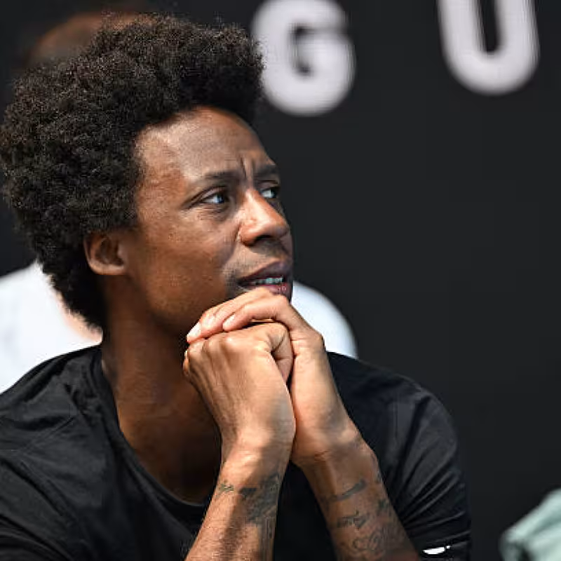 Gael Monfils, training on clay court. Photo: gettyimages