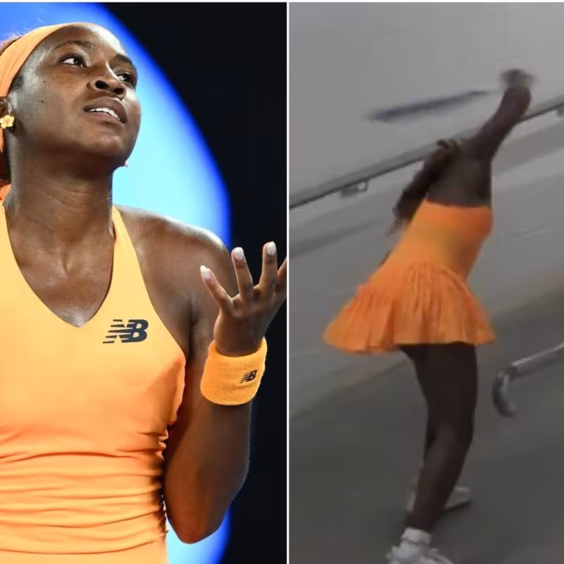 Gauff asks for more privacy after being caught on camera smashing her racket.