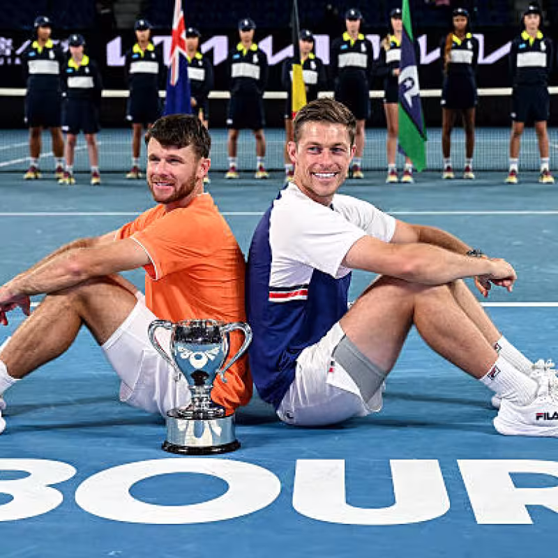 Harrison and Skupski, champions. Photo: gettyimages