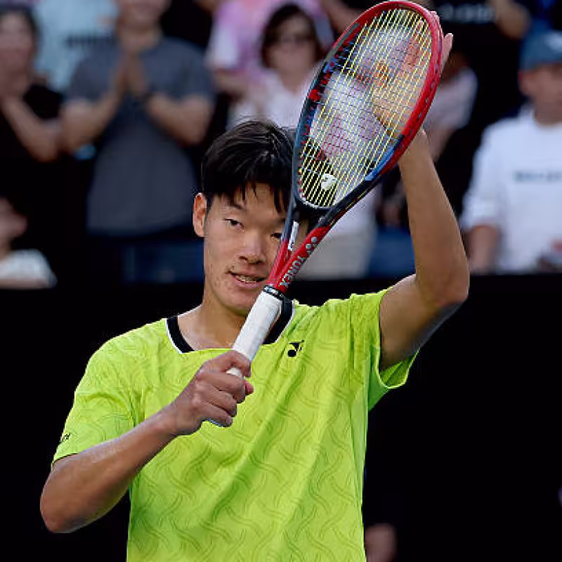 Michael Zheng could face Alcaraz in Australia. Source: Getty