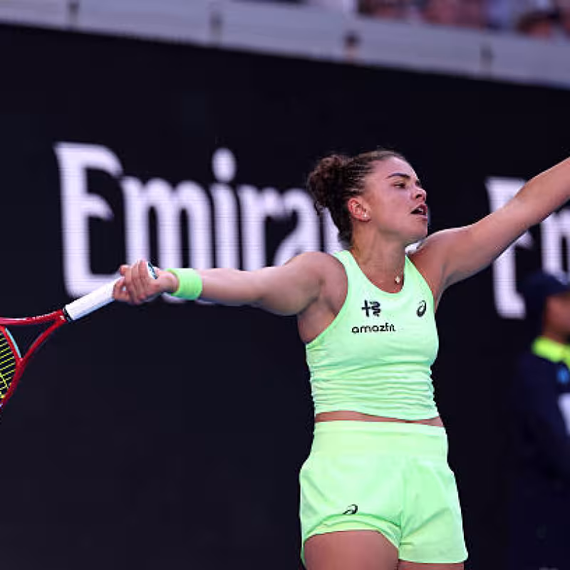 Paolini points out the reason for her defeat: "That was not good for my stomach". Photo: Getty