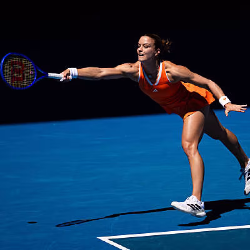 Sakkari seals the candidate to be the best point of this Australian Open. Photo: Getty