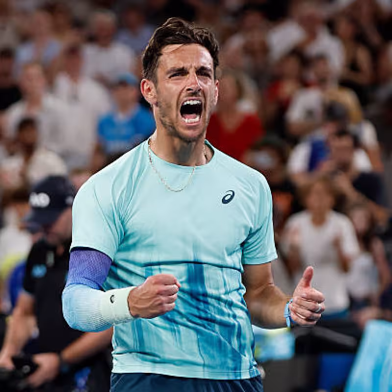 Lorenzo Musetti defeated Tomáš Macháč to advance to the round of 16. Source: Getty