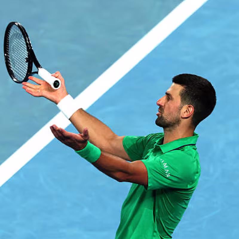 Novak Djokovic Reflects at Australian Open 2026. Photo: gettyimages