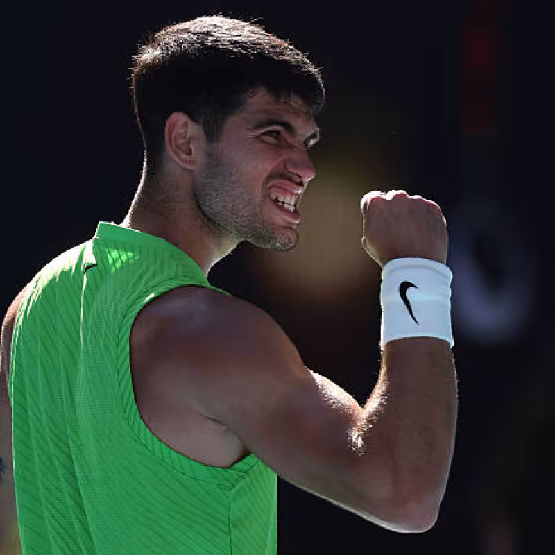 Carlos Alcaraz will play his round of sixteen match in the day session. Source: Getty