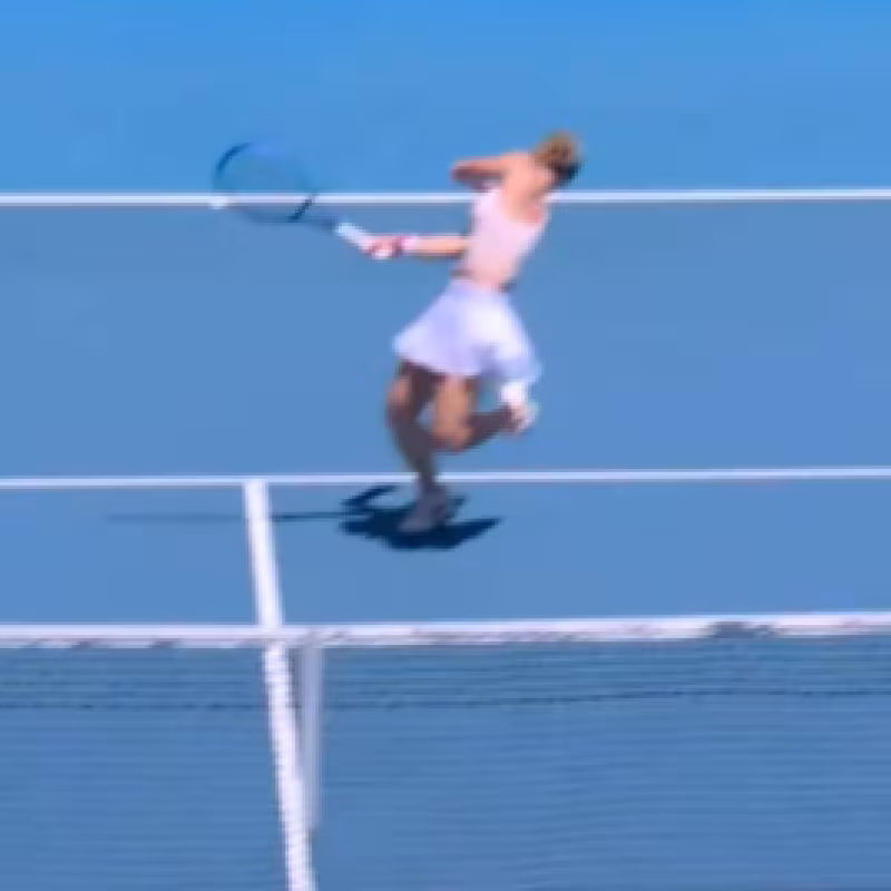 Ostapenko, hit. Photo: gettyimages