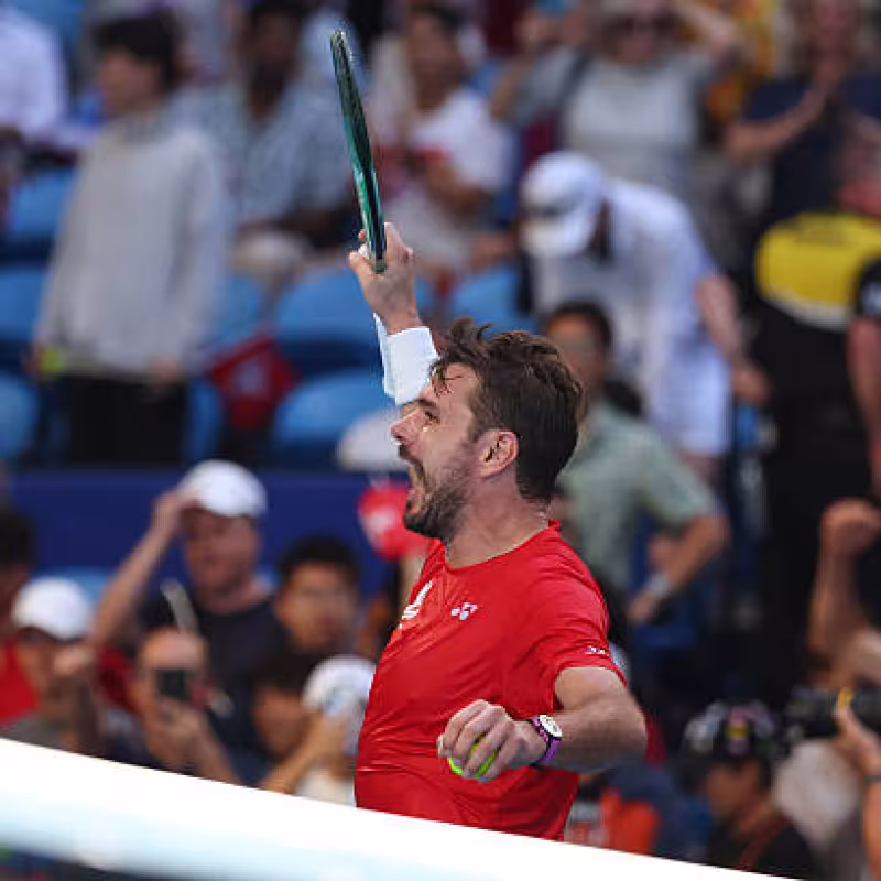 Stan Wawrinka fights in United Cup 2026. Photo: gettyimages