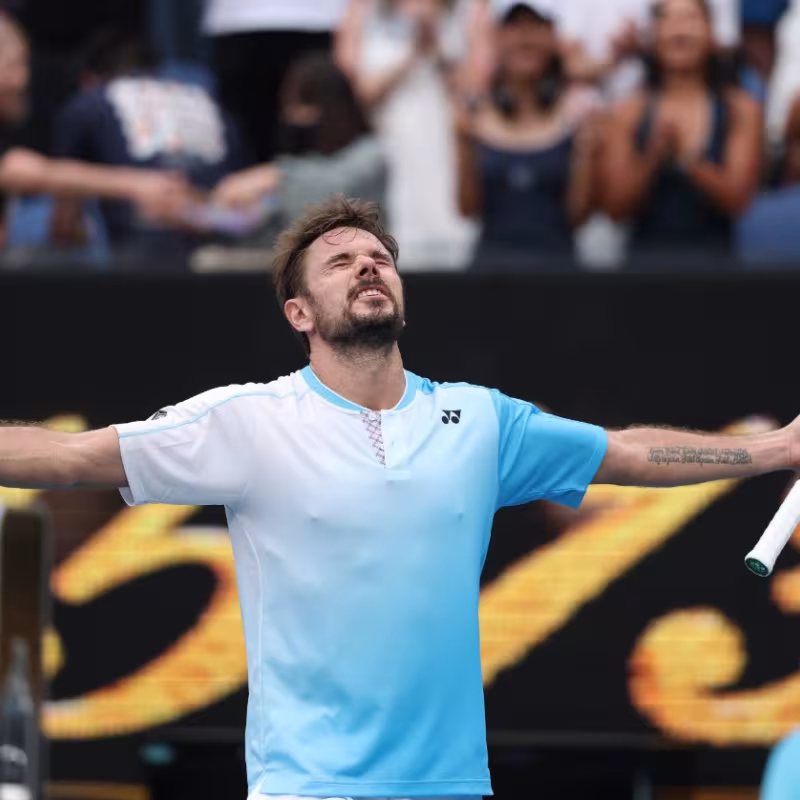Wawrinka, ecstatic after his victory: "I like this too much to just come and say goodbye." Photo: Getty