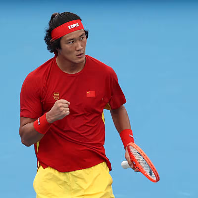 Zhizhen Zhang, at United Cup 2026. Photo: gettyimages