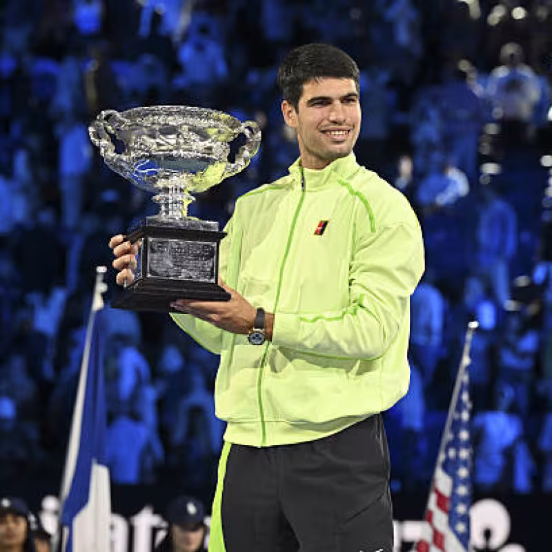 Alcaraz's mastery in Grand Slam finals puts him on par with Federer and Henri Cochet. Photo: Gettyimages