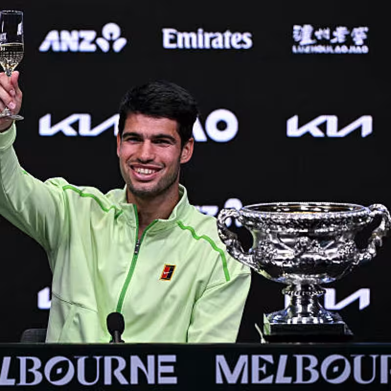 Alcaraz, after winning the Australian Open: "I am already thinking about Roland Garros, I am going to try not to leave anything to anyone." Photo: Getty Images