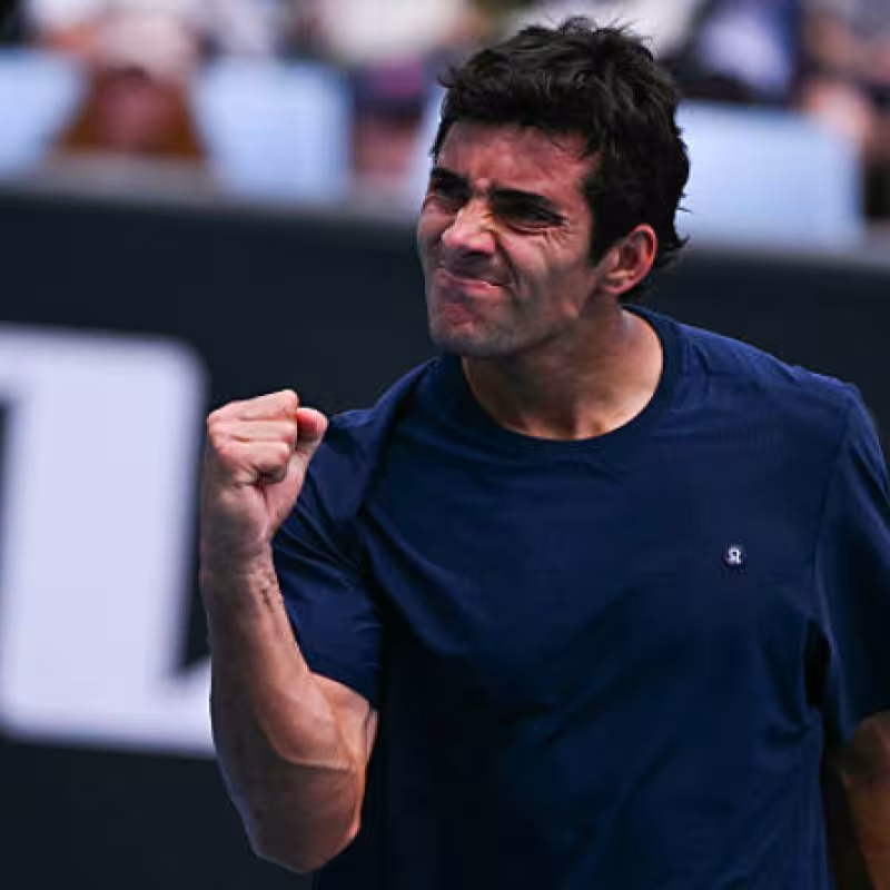 Cristian Garín reunites with victory at home. Source: Getty