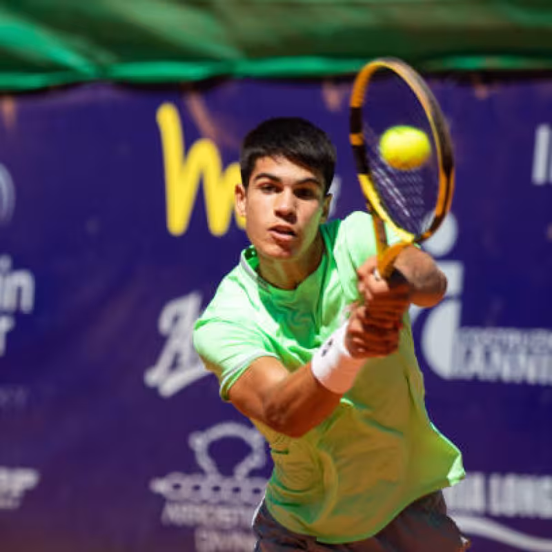 The video showing Alcaraz's talent at just 10 years old.