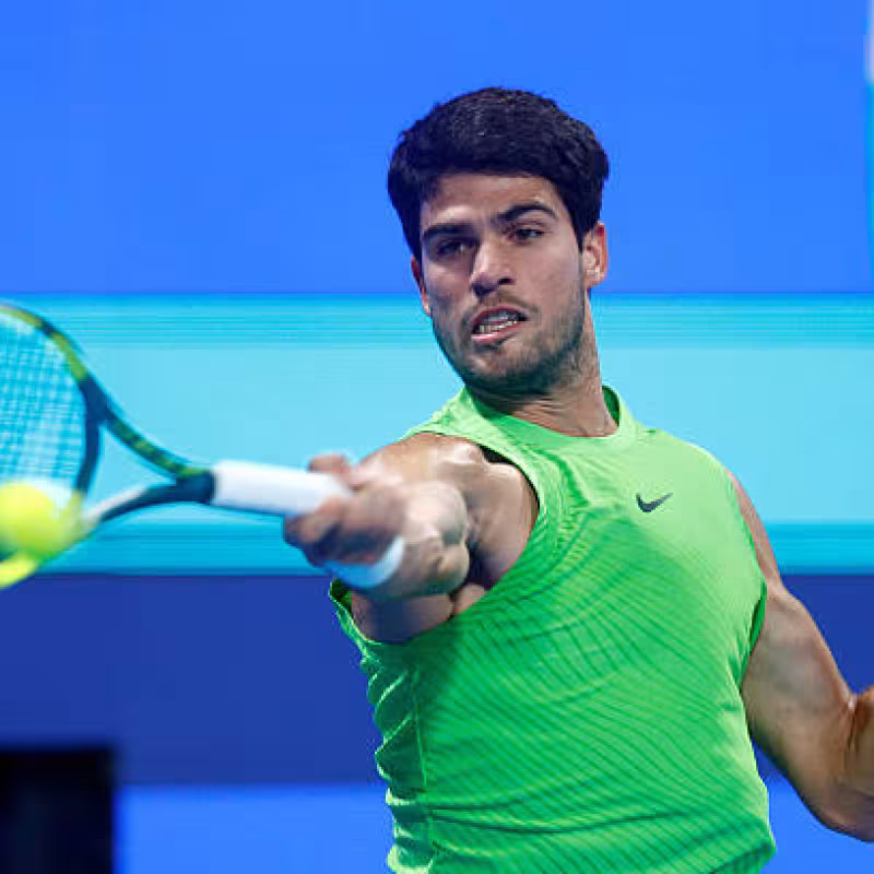 Schedule and where to watch Carlos Alcaraz's next match in Doha. Photo: Getty Images.