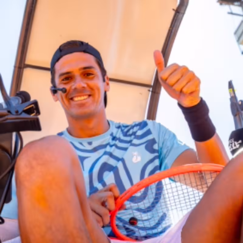 Fede Coria's reaction after seeing the Rio Open draw. Source: Getty