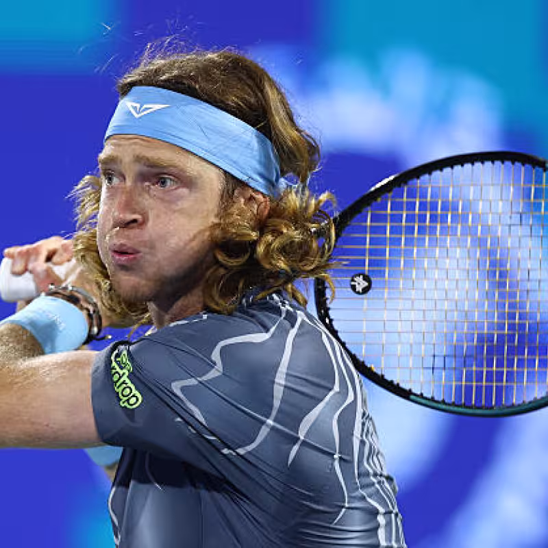 Andrey Rublev, mishap in Dubai. Photo: gettyimages
