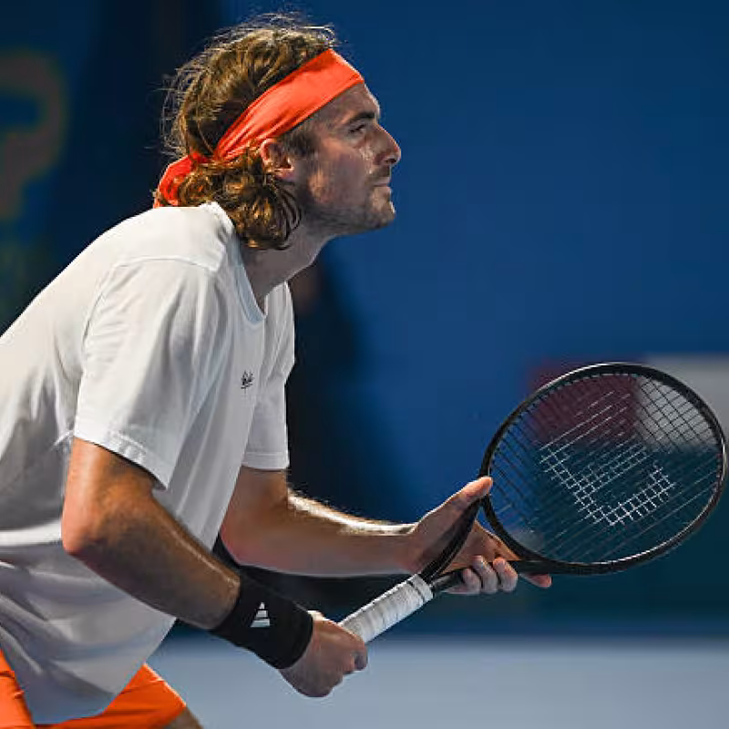 Stefanos Tsitsipas meets Medvedev in Doha. Photo: gettyimages