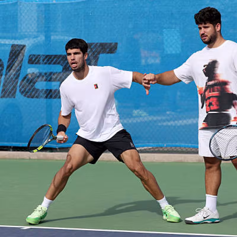 Alcaraz celebrates his brother Álvaro's 'title' in Indian Wells: "He was more nervous than in my tournament." Photo: Gettyimages