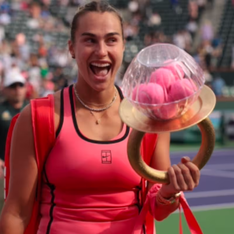 Sabalenka: "I hope my opponents get distracted by the diamond." Source: WTA