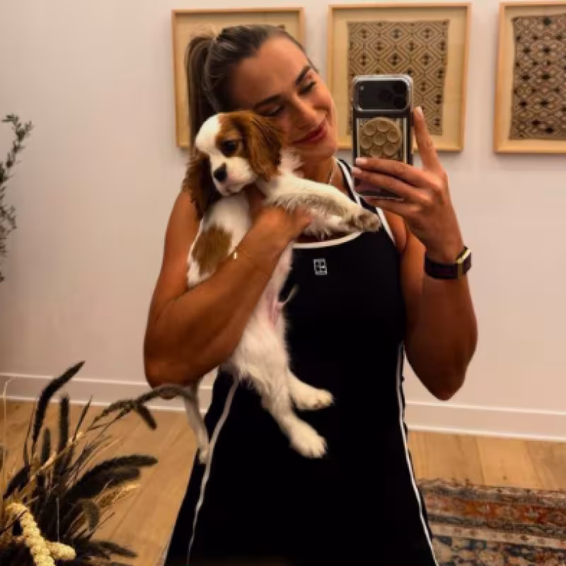 Sabalenka's dog goes viral. Source: Getty