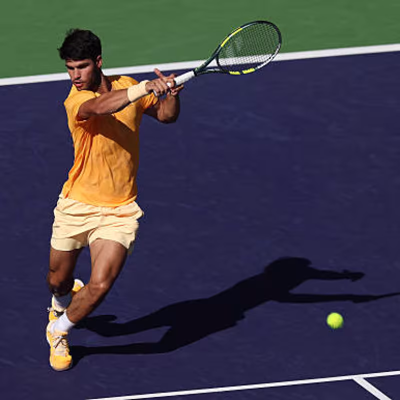 The fact that confirms Alcaraz's consistency in Indian Wells: he equals Federer and is only surpassed by Djokovic and Nadal. Photo: Gettyimages