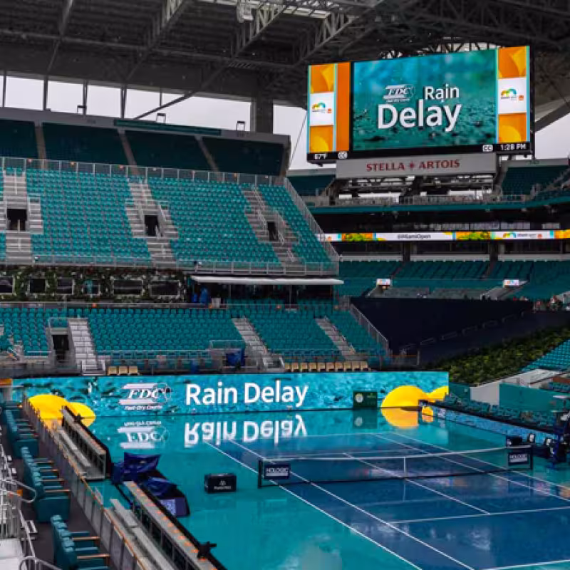 Miami Open 2026: First matches canceled due to rain. Source: Getty