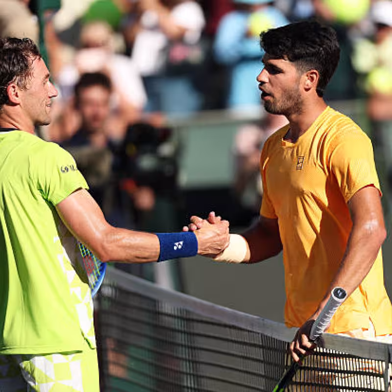 Ruud remembers his tough loss to Alcaraz at Indian Wells.