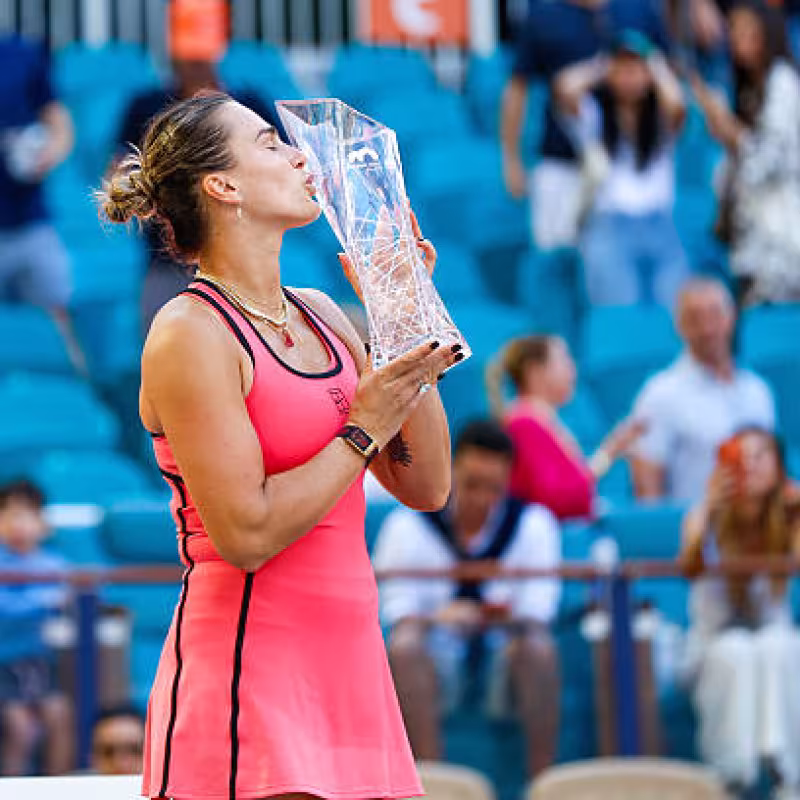 Sabalenka, after her Sunshine Double: "My goal has always been to put my name in history, and I just did it." Photo: Gettyimages