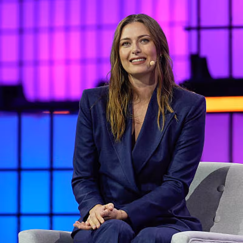 Maria Sharapova present at Indian Wells to watch the women's semifinals. Photo: Getty Images.