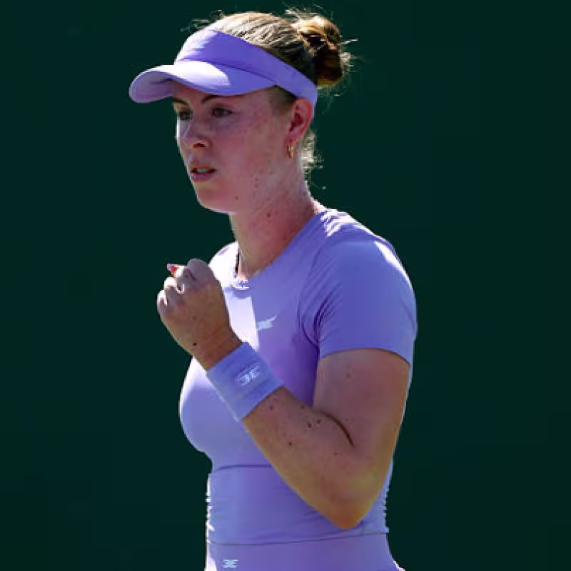 This is Talia Gibson, the great revelation of Indian Wells 2026.
Source: Getty
