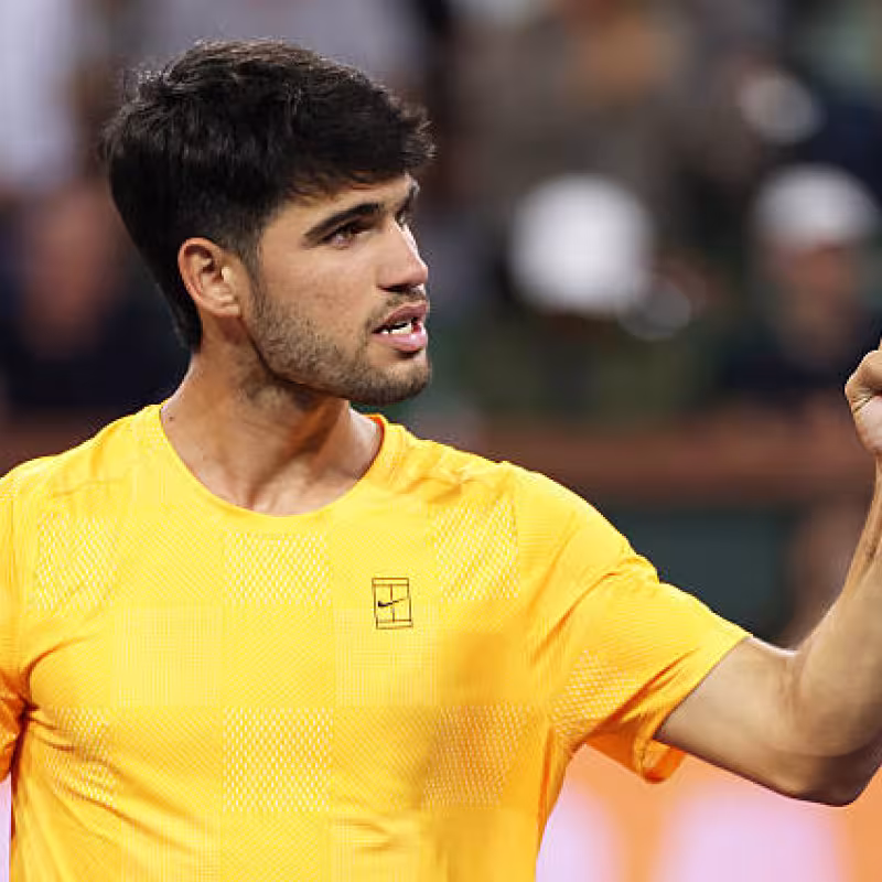 Carlos Alcaraz, skilled on hard courts. Photo: gettyimages