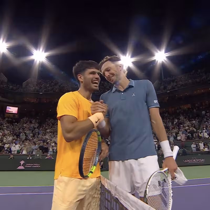Alcaraz recounts what Rinderknech said to him at the net after the match.