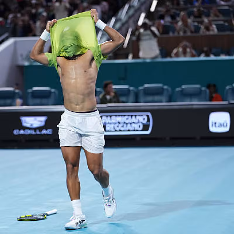 Arthur Fils, celebration in Miami. Photo: Getty Images